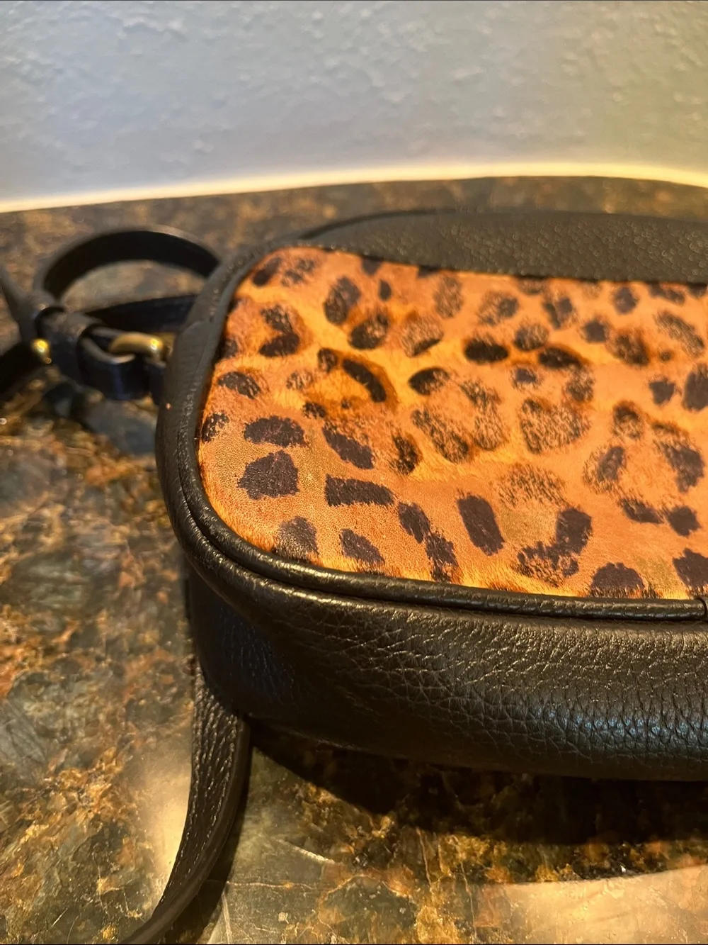 J. Crew Leopard Print Crossbody in Brown and Black